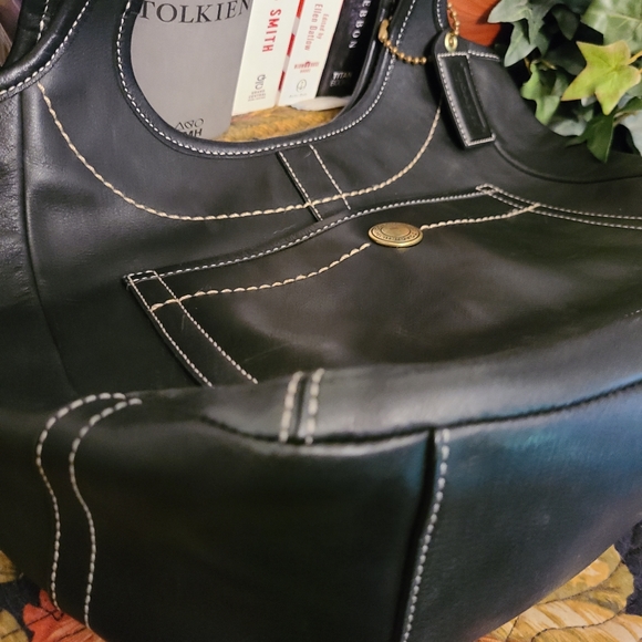 🌈 Coach black Legacy lined satchel 10743 🌈 - Picture 5 of 16